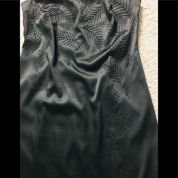 CDC Party Dress 8P Beaded Embellishments Asymmetrical Straps party small black - Picture 9 of 16